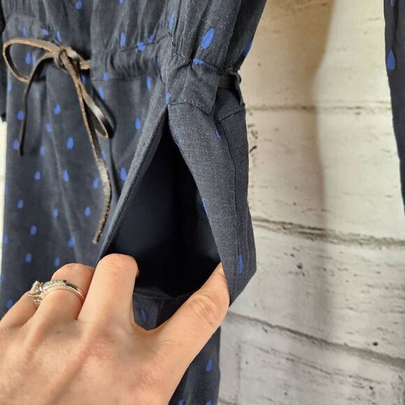 Maison Scotch Women's Tear Drop Print Long Sleeve Shift Dress Size 2 Viscose - Picture 13 of 14